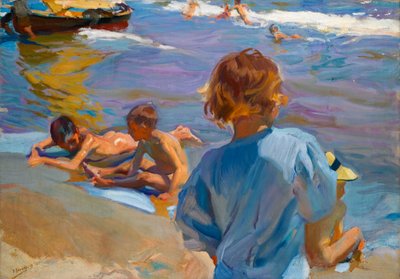 Children on the Beach, Valencia by Joaquín Sorolla
